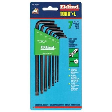 Eklind Eklind Tool 269-10907 7-Pc Torx Long Allen Wrench Set W-Holder T 269-10907